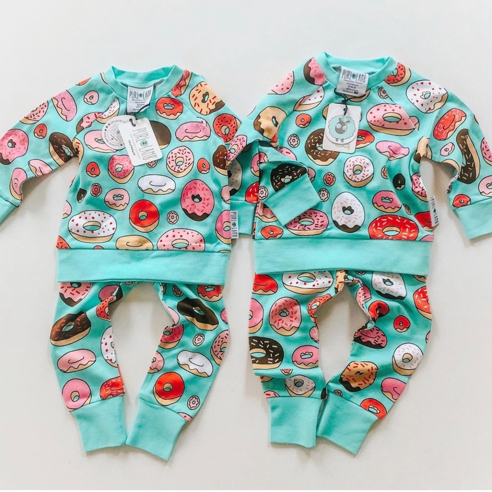 Purl Lamb Donut Playset Pullover and Pants 2T 3T Cute Kawaii Kids top